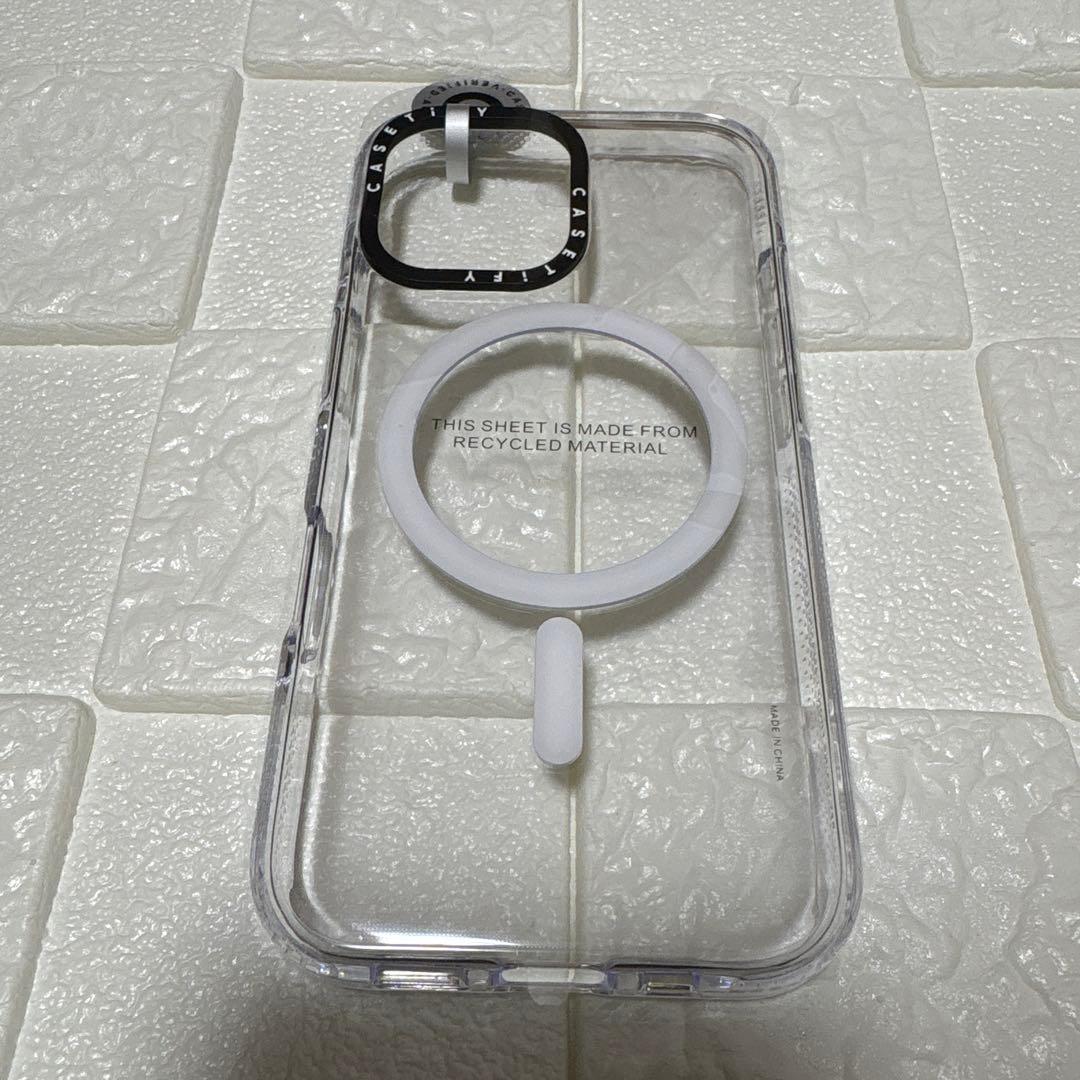 正規品 casetify iPhone16 インパクトクリアケースMagSafe