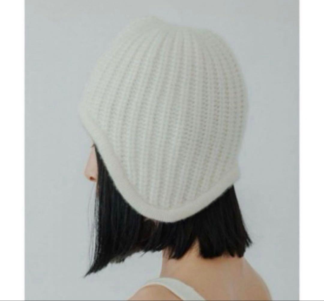 yo biotop ニット帽 リブ編み 黒 ビーニー帽子