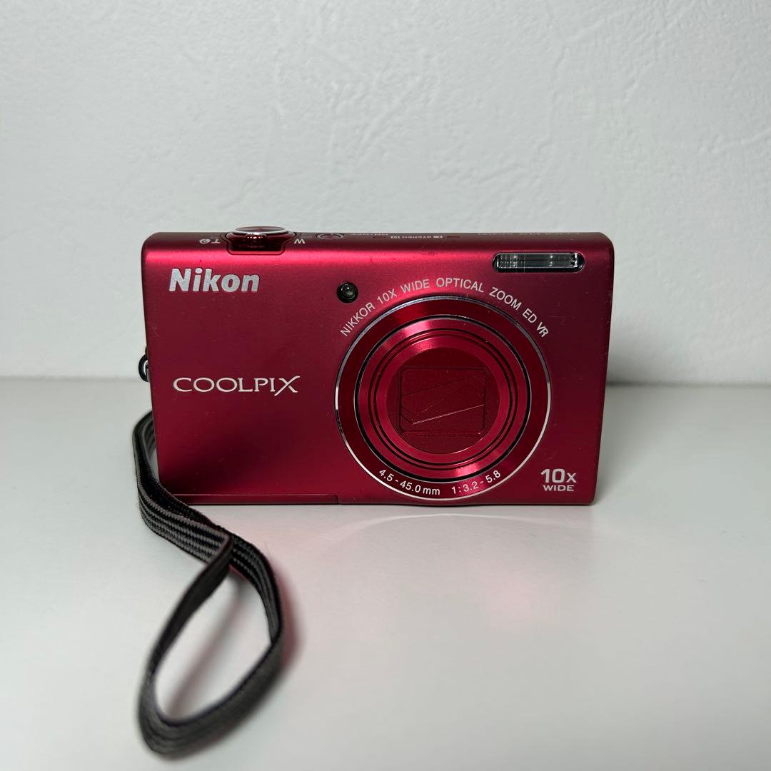 動作確認済Nikon COOLPIX S6200レッド コンパクトデジタルカメラ