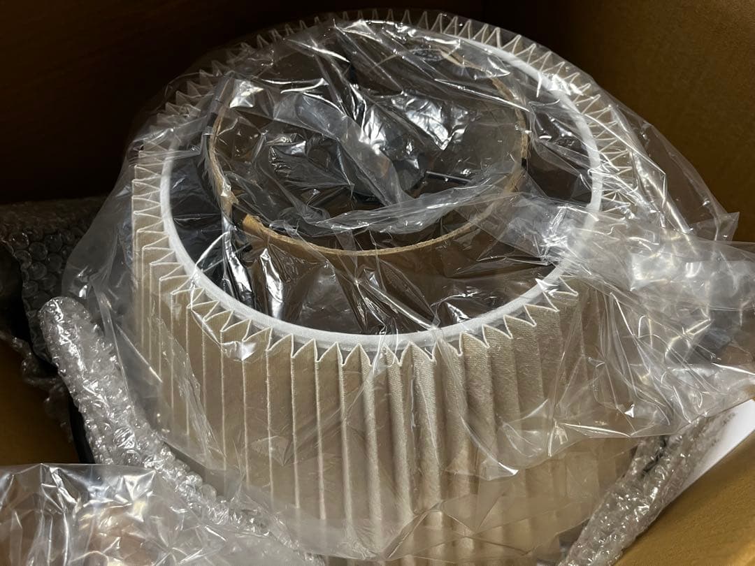 Fabric × Wood　プリーツデザイン ペンダントライト