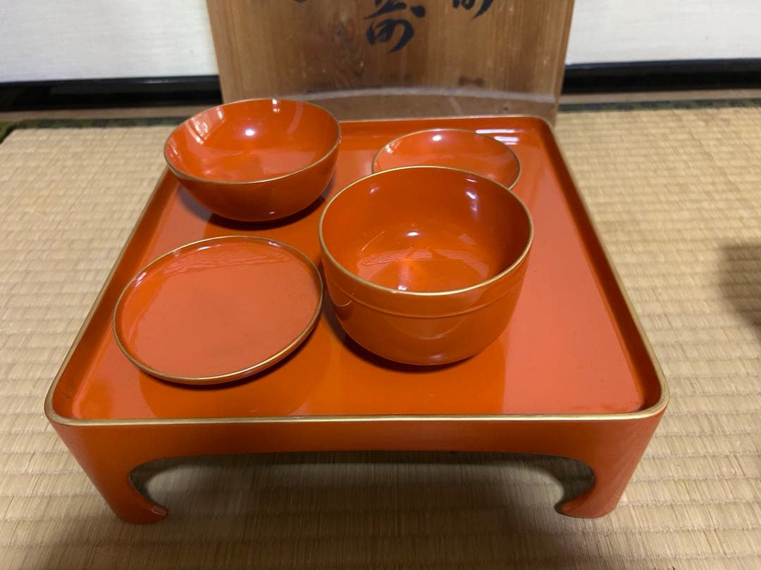 輪島塗御膳　大正期　御膳5脚　お櫃