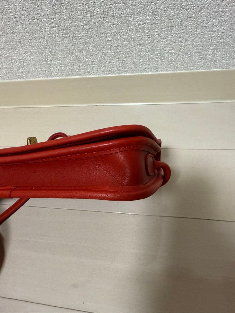 希少 オールドコーチ coach ターンロック ショルダー ミニ 0941 赤
