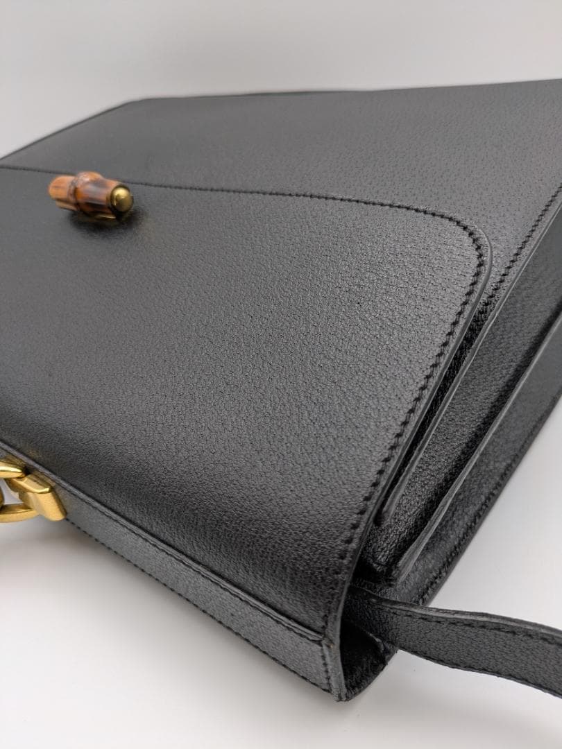 GUCCI　グッチ　ビジネスバッグ　レザー　ブラック　5438