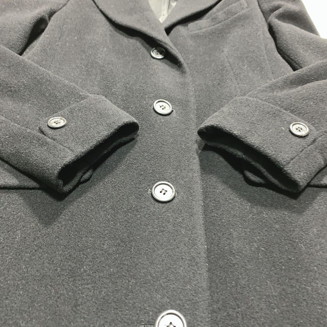 【美品】ローレンラルフローレン カシミヤ混 チェスターコート ロング丈 黒
