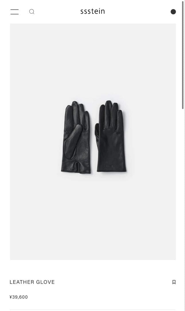 小物 ssstein leather glove