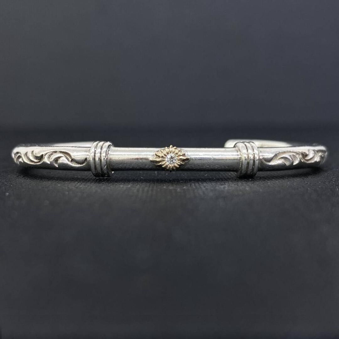 ARIZONA FREEDOM ダイヤ カスタム K18 太陽神 唐草 バングル