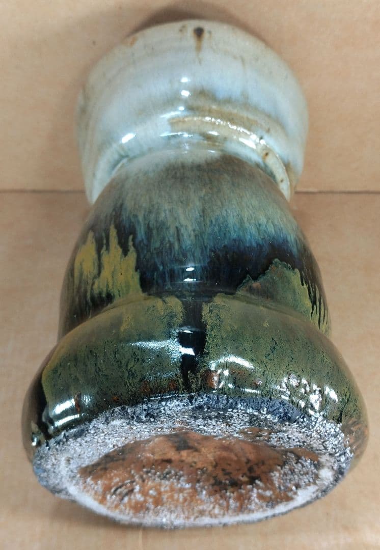 十二代 中里太郎右衛門(人間国宝 中里無庵）朝鮮唐津花入 共箱 美品 唐津焼