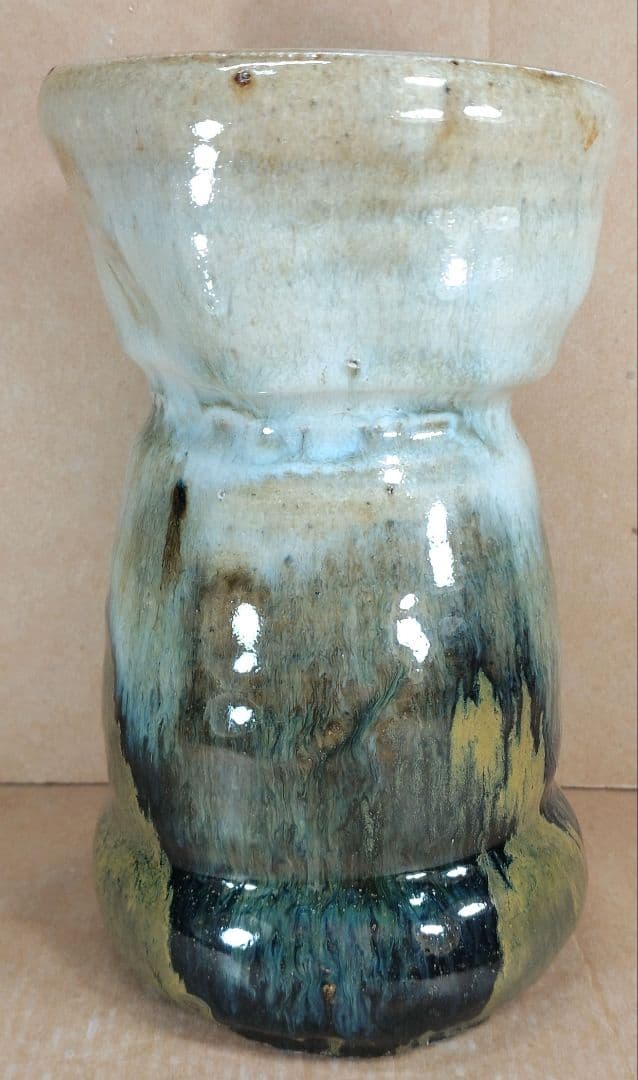 十二代 中里太郎右衛門(人間国宝 中里無庵）朝鮮唐津花入 共箱 美品 唐津焼