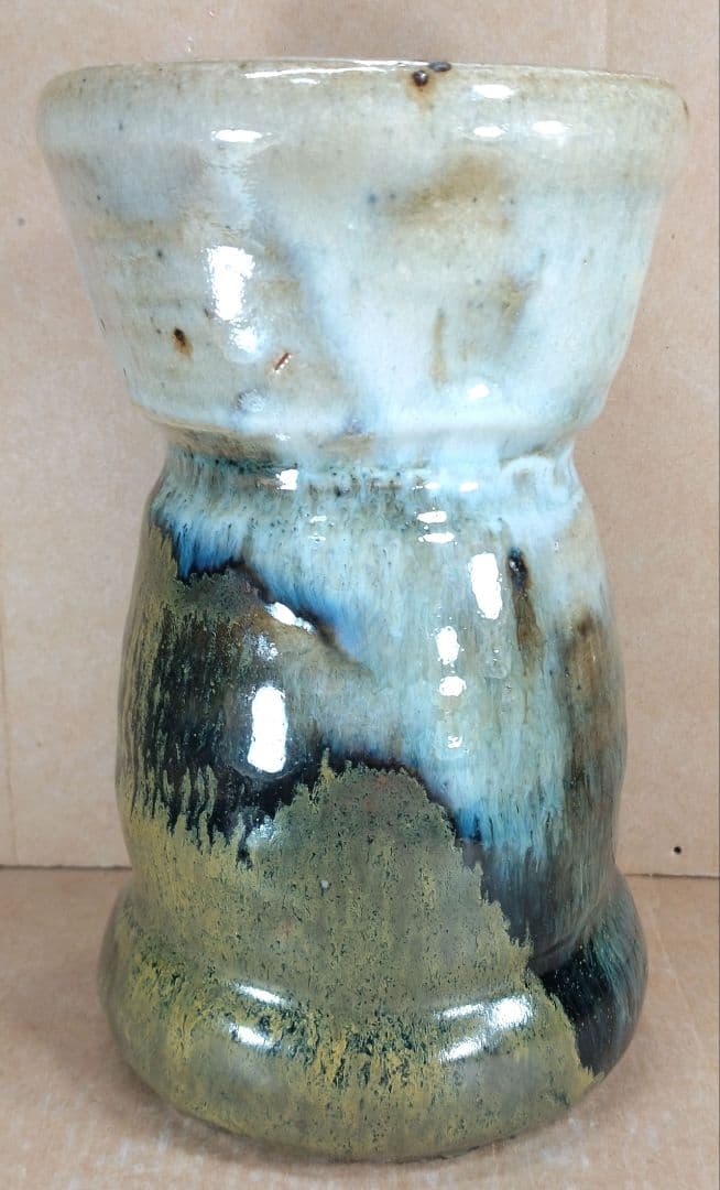 十二代 中里太郎右衛門(人間国宝 中里無庵）朝鮮唐津花入 共箱 美品 唐津焼