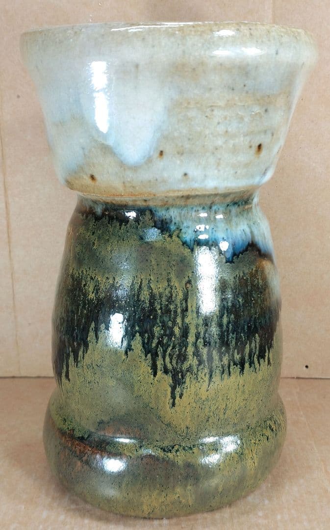 十二代 中里太郎右衛門(人間国宝 中里無庵）朝鮮唐津花入 共箱 美品 唐津焼