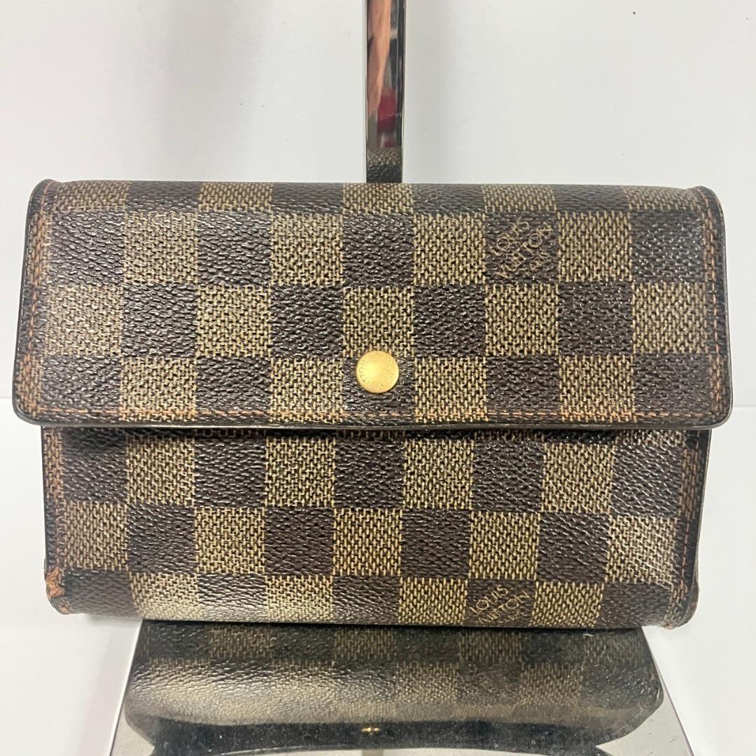 LOUIS VUITTON ポルト トレゾールエテュイパピエ ダミエ エベヌ