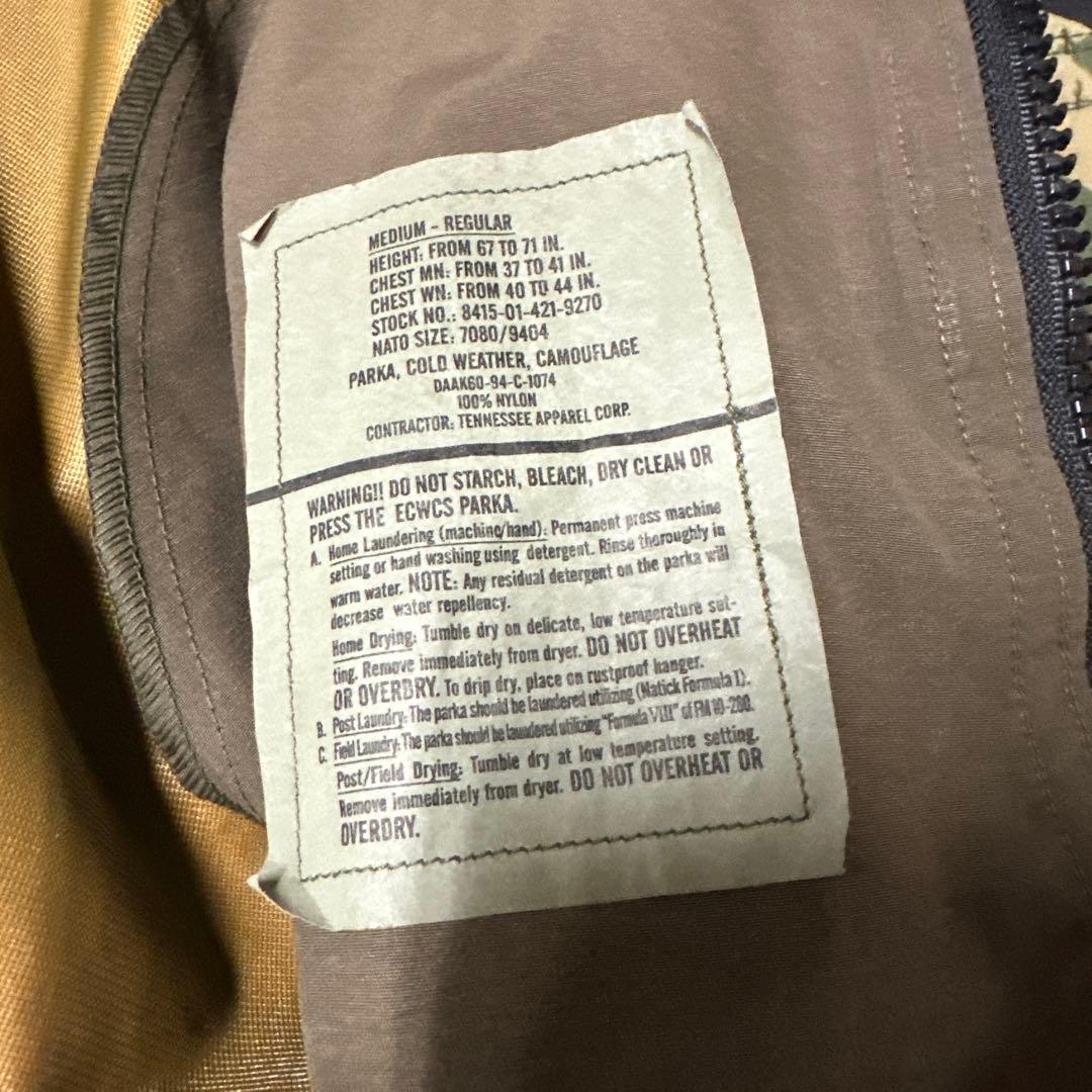 米軍実物US armyECWCS GEN1 ゴアテックスパーカー M-L