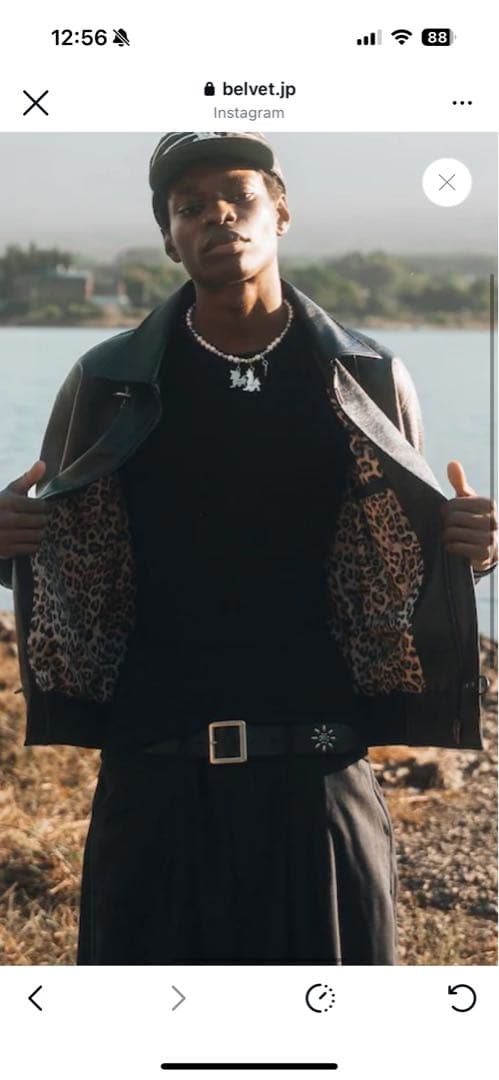 ジャケット・アウター BELVET Leopard Lined Fireman Jacket