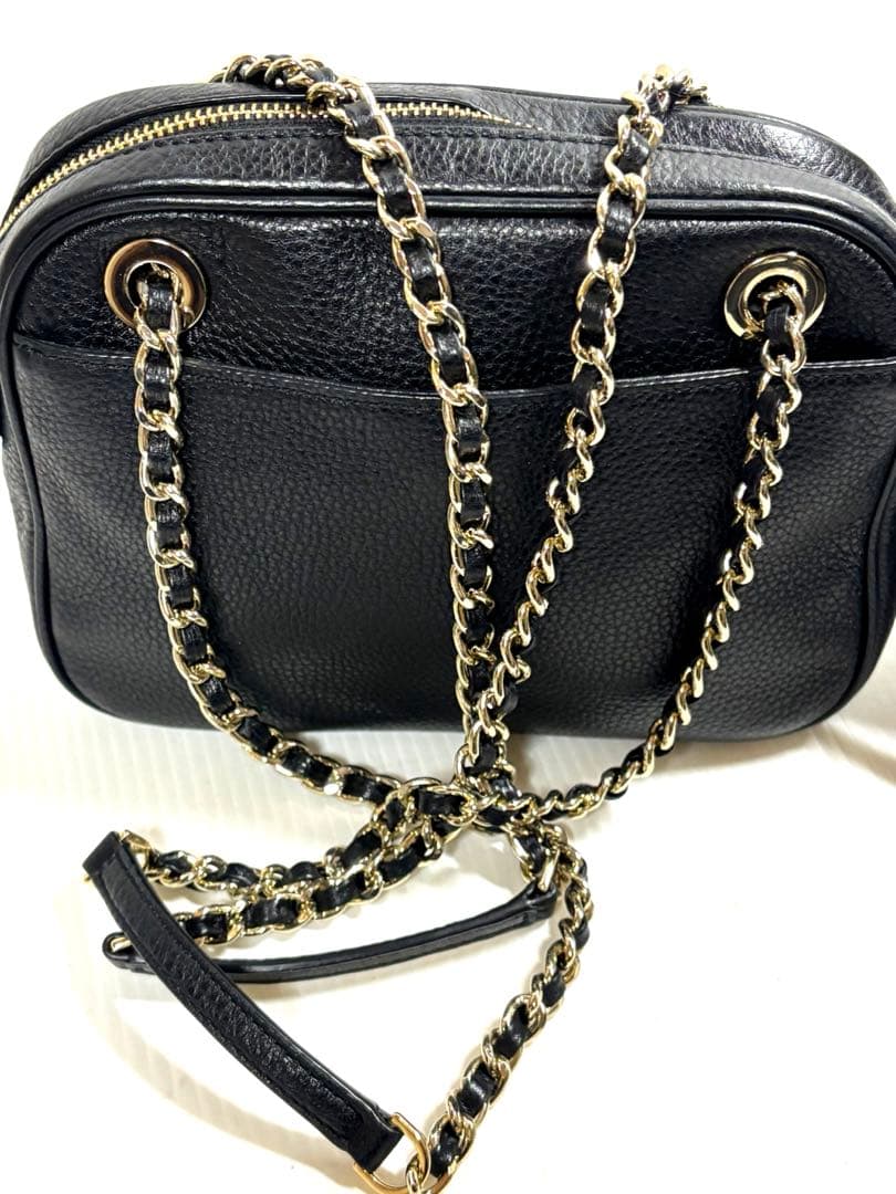 【未使用近い】トリーバーチショルダーバッグ タッセル付ポシェット 黒