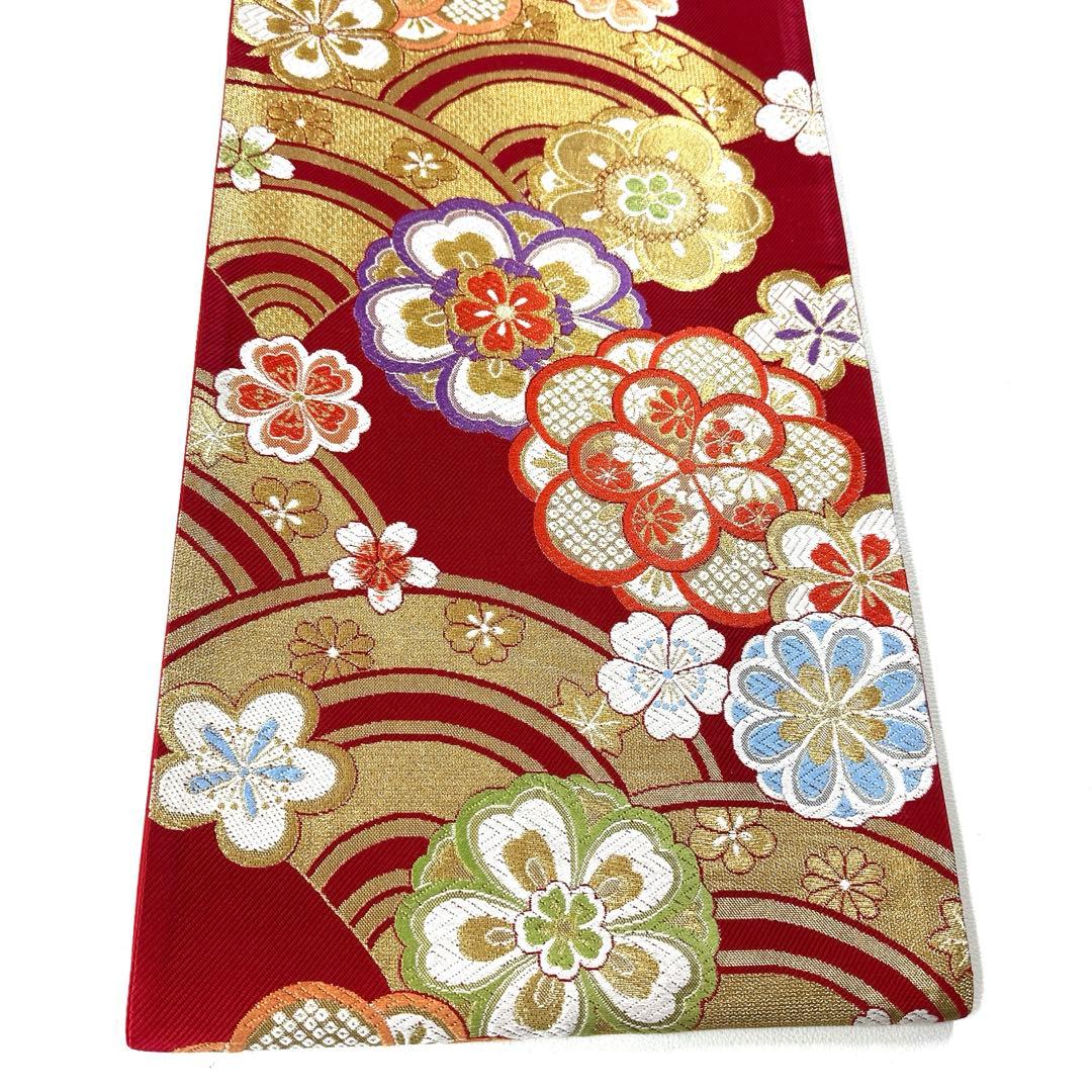 専用帯4900 4847 二点セット●交織 六通 袋帯