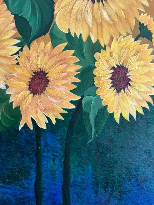 絵画｜油絵｜Sunflowers｜ひまわり｜Interior art