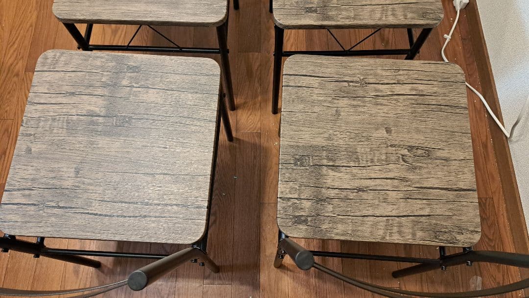 ダイニングテーブルと椅子4脚セット 120㎝×70㎝ ブラウン 木目調 4人掛け