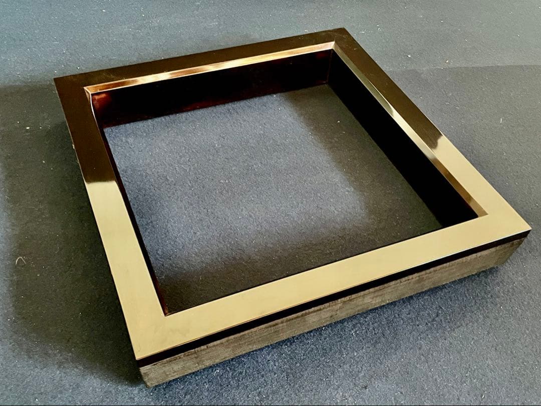 「祖」 真塗 炉縁 塗師 宗斎 共箱 茶道具 （1030F②）