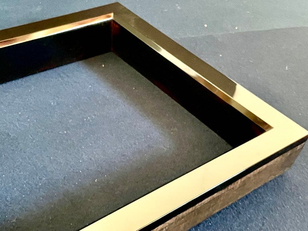 「祖」 真塗 炉縁 塗師 宗斎 共箱 茶道具 （1030F②）