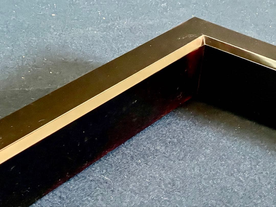 「祖」 真塗 炉縁 塗師 宗斎 共箱 茶道具 （1030F②）