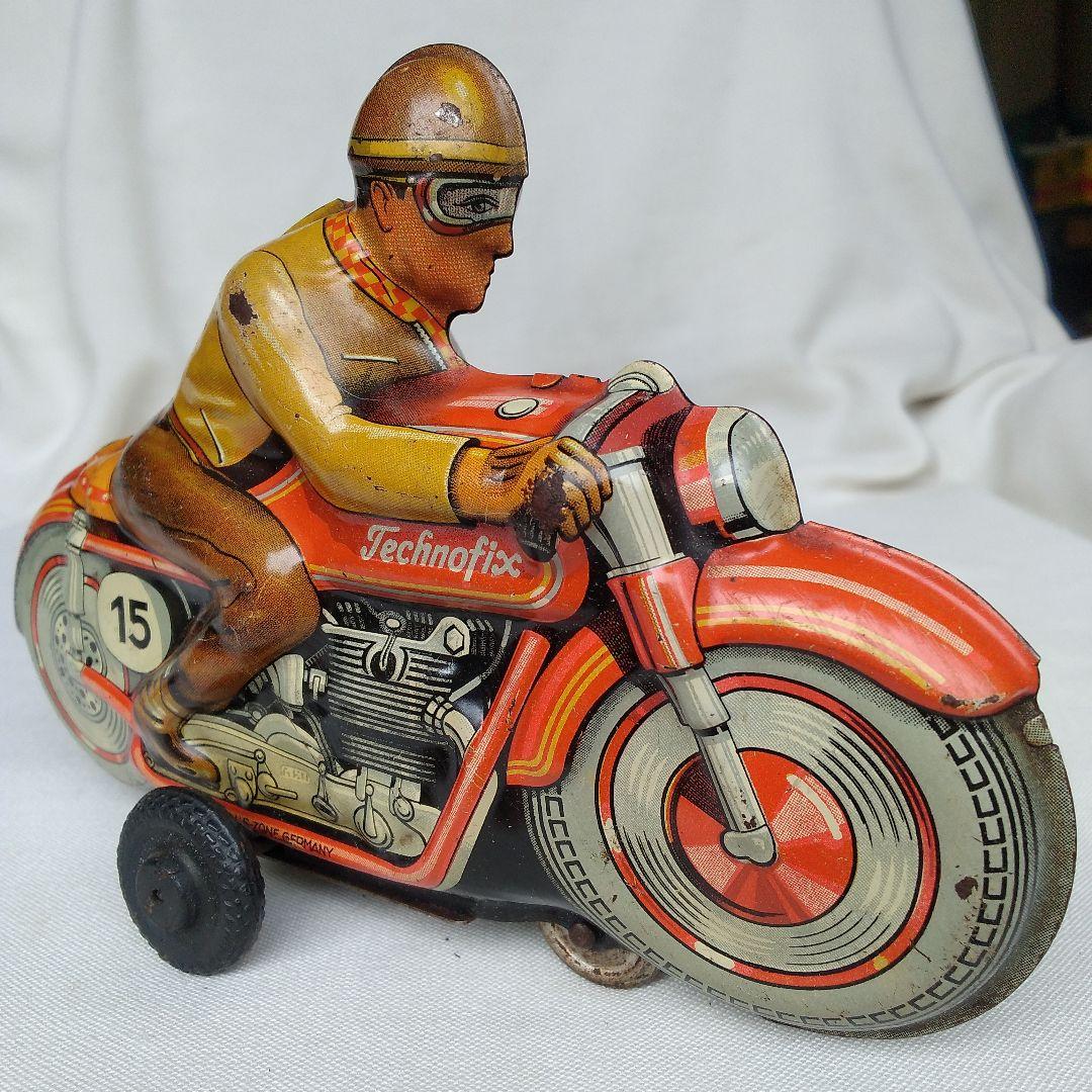 アメリカ占領下ドイツ製 ブリキ オートバイ バイク レトロ ビンテージ 古い