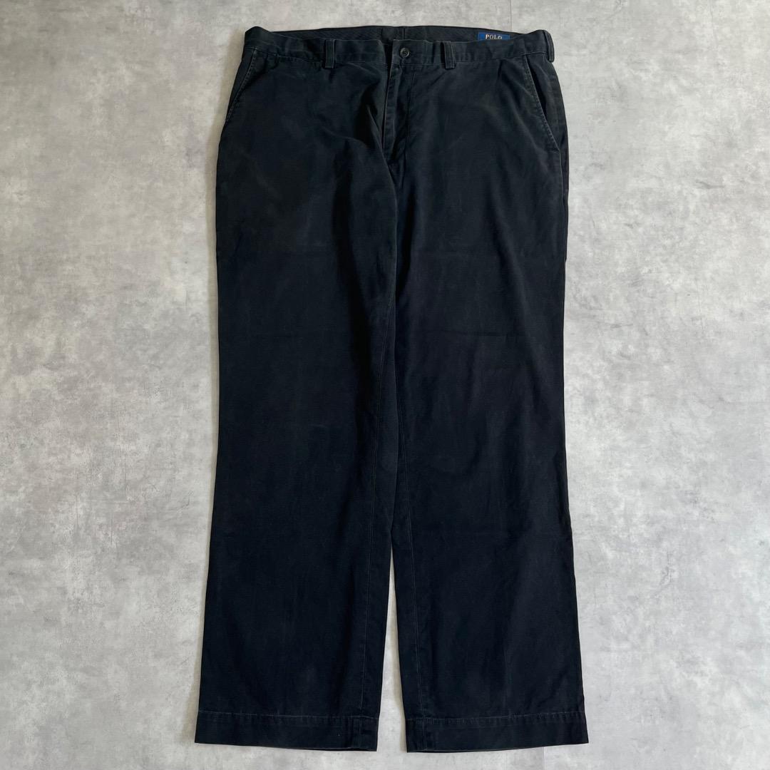 ポロ ラルフローレン W38 ポロチノ チノパン ボトム 古着 黒 16611