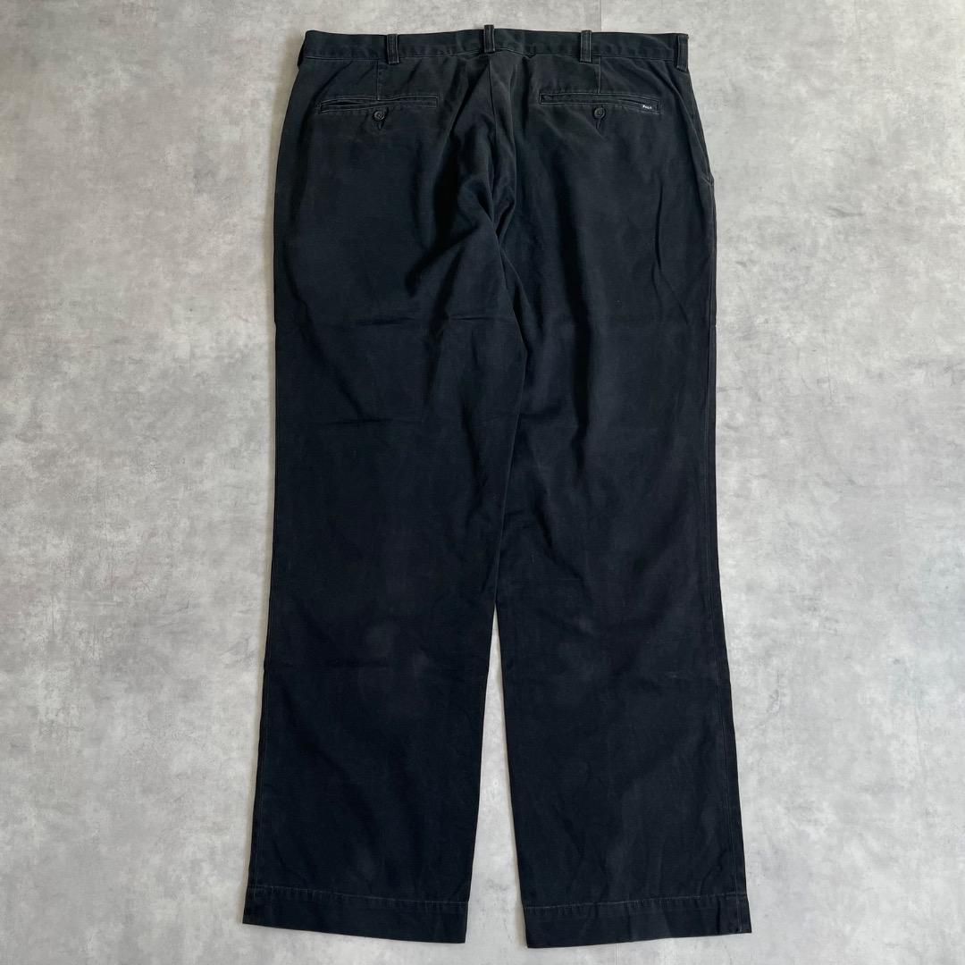 ポロ ラルフローレン W38 ポロチノ チノパン ボトム 古着 黒 16611
