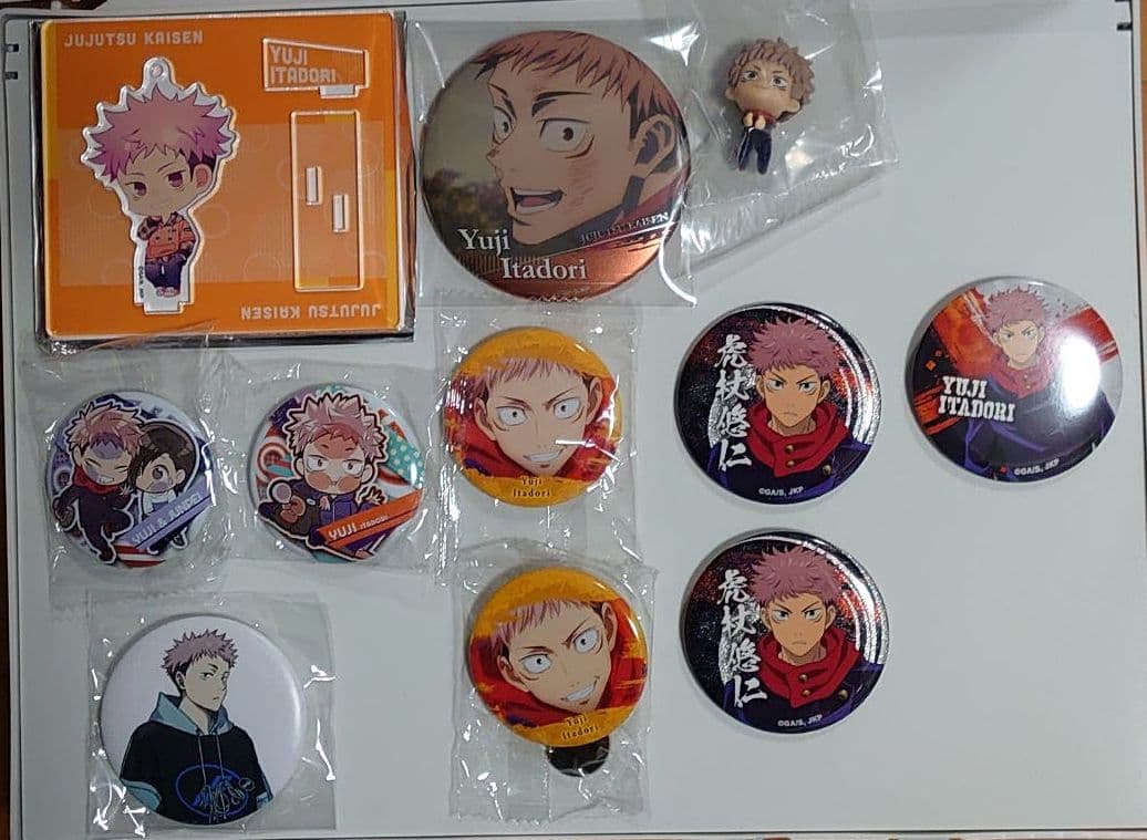バラ可 呪術廻戦 虎杖悠仁 缶バッジ アクリルスタンド 他 色々41点 セット