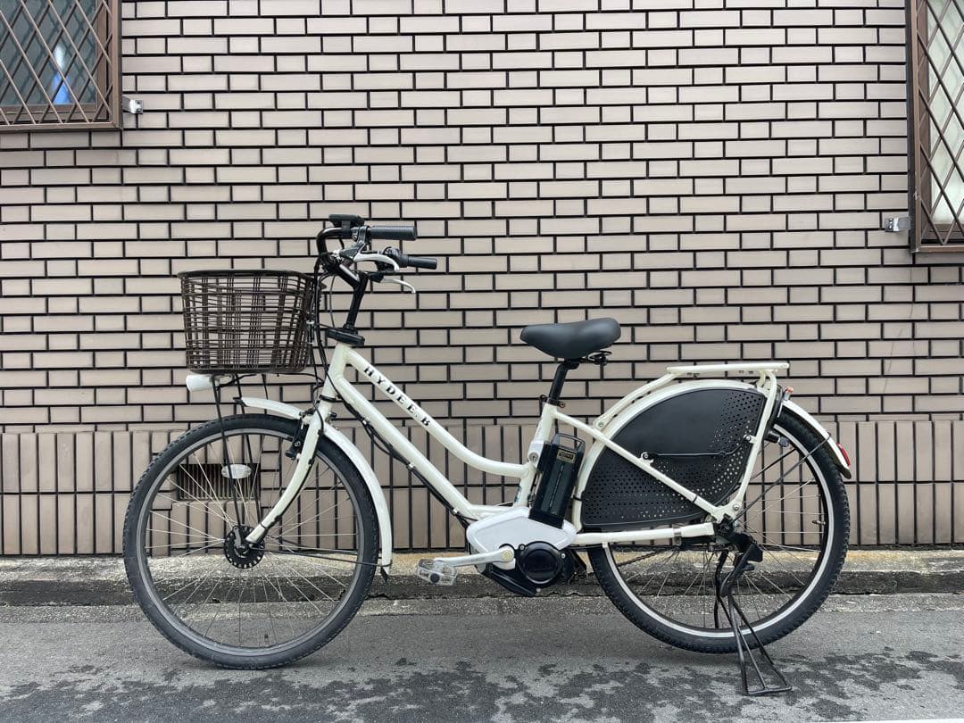 ホワイト 電動アシスト自転車 シティタイプ