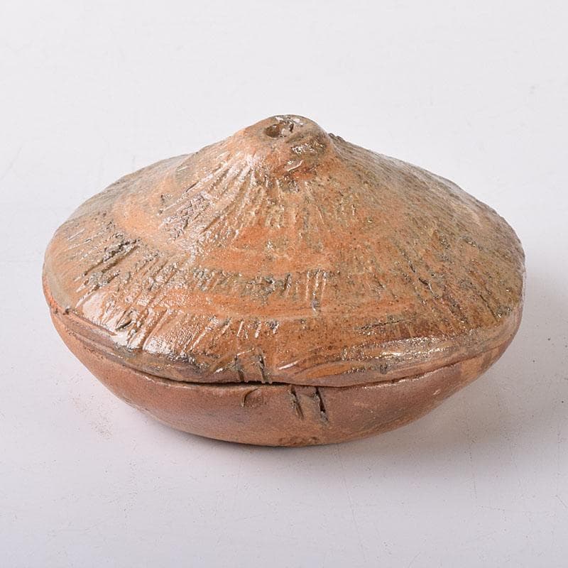 茶道具　楽山窯　十一代空権　長岡住右衛門作　出雲香合　共布　共箱　V　R8433