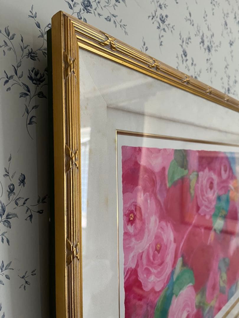 額入り版画　66×56 ジニー・キム　限定55枚　額装済　サイン、ED、証明書付