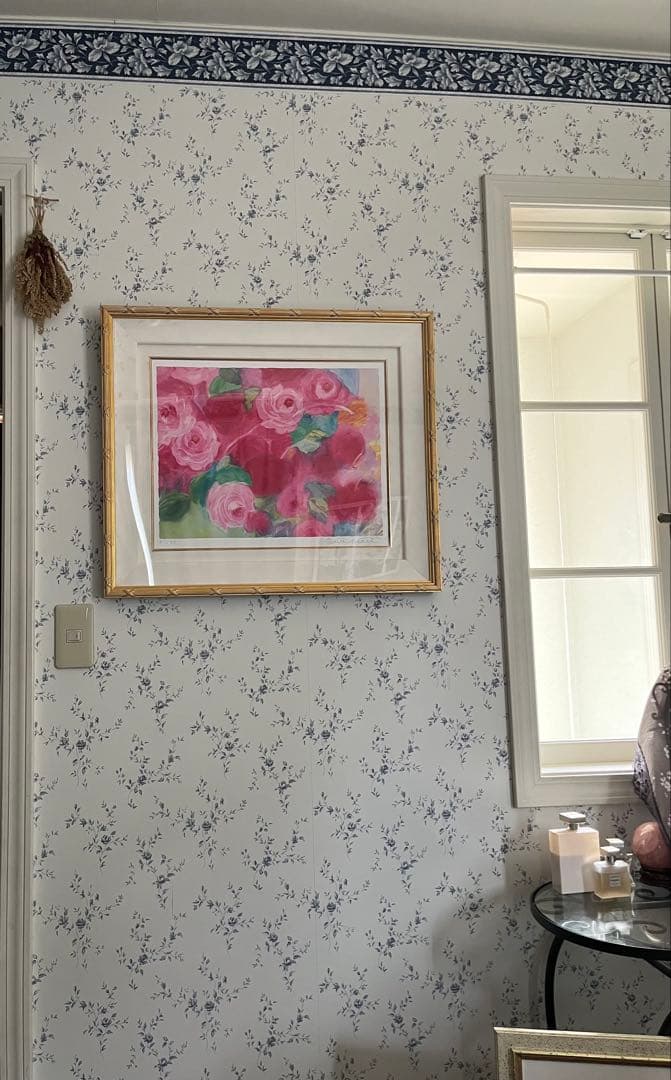 額入り版画　66×56 ジニー・キム　限定55枚　額装済　サイン、ED、証明書付