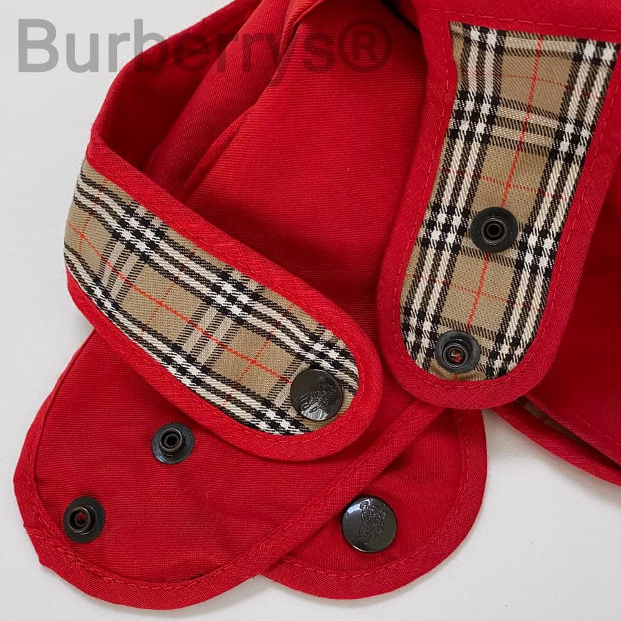 Burberrys バーバリーコート 犬服 赤 12\"/30cm