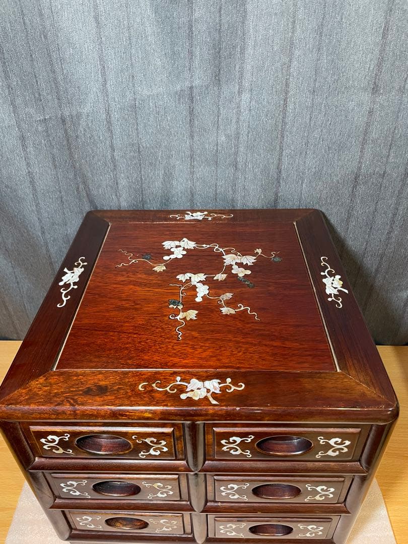 中国美術 螺鈿細工 引き出し　収納
