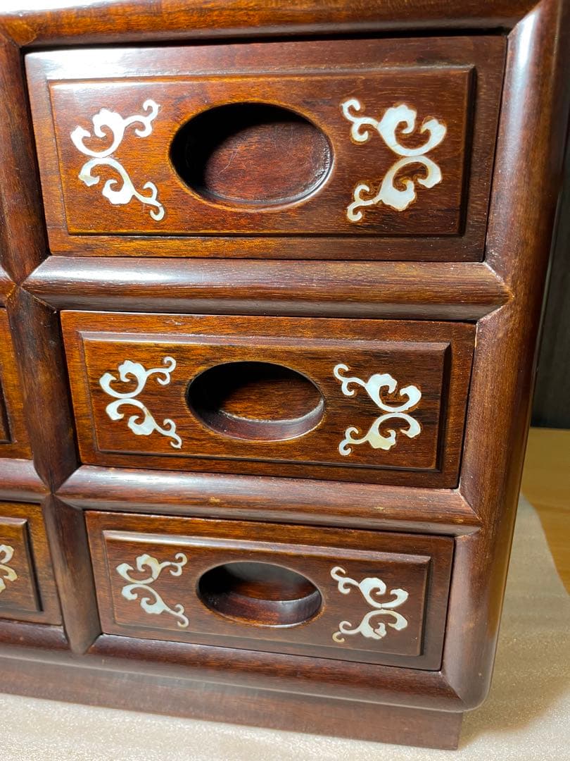 中国美術 螺鈿細工 引き出し　収納