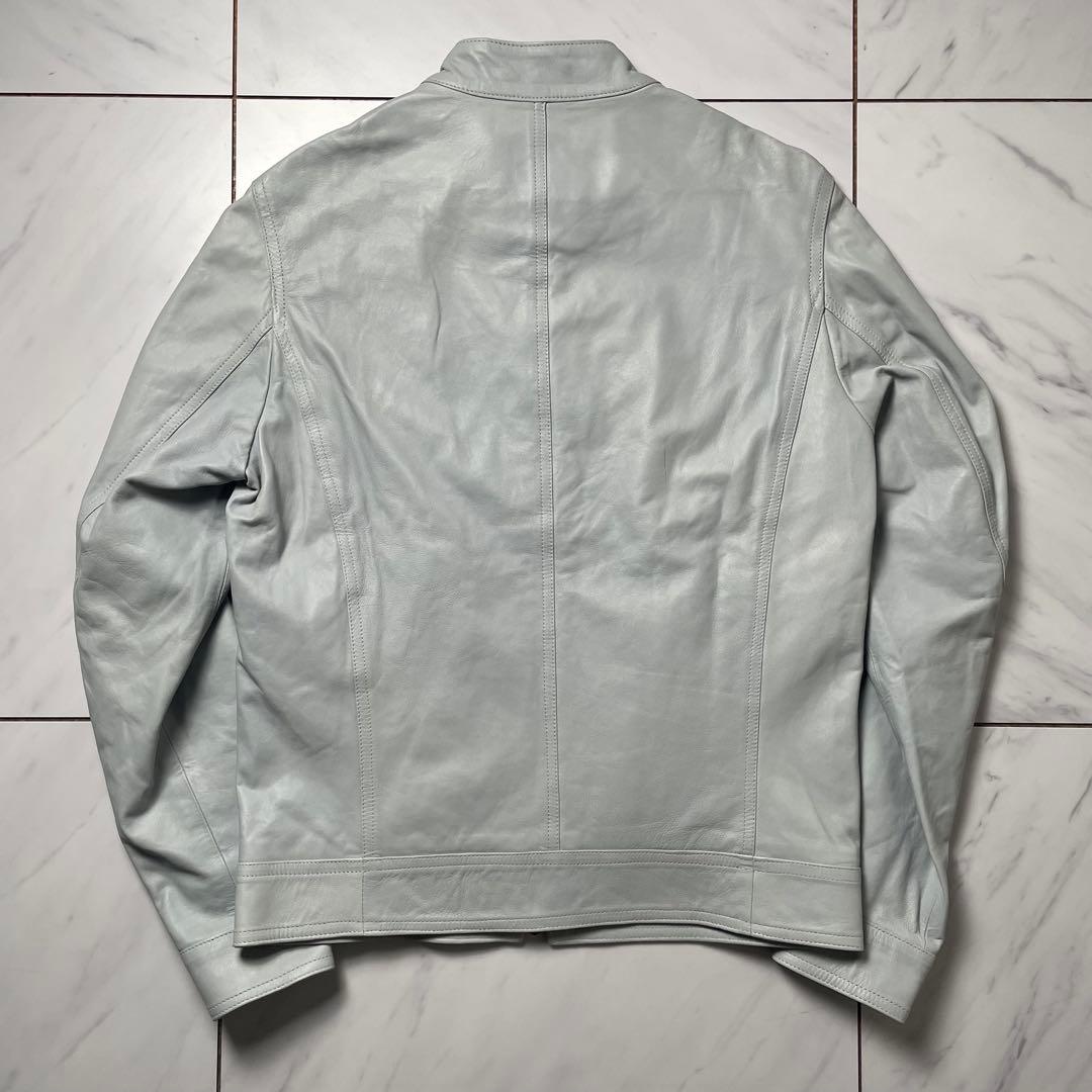 未使用級 EMMETI JURI SPレザー 限定アイスグレー 44