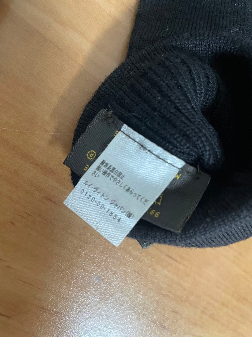 ルイヴィトン　ダミエ　黒　グレー　ブラック　手袋　グローブ　難あり　美品