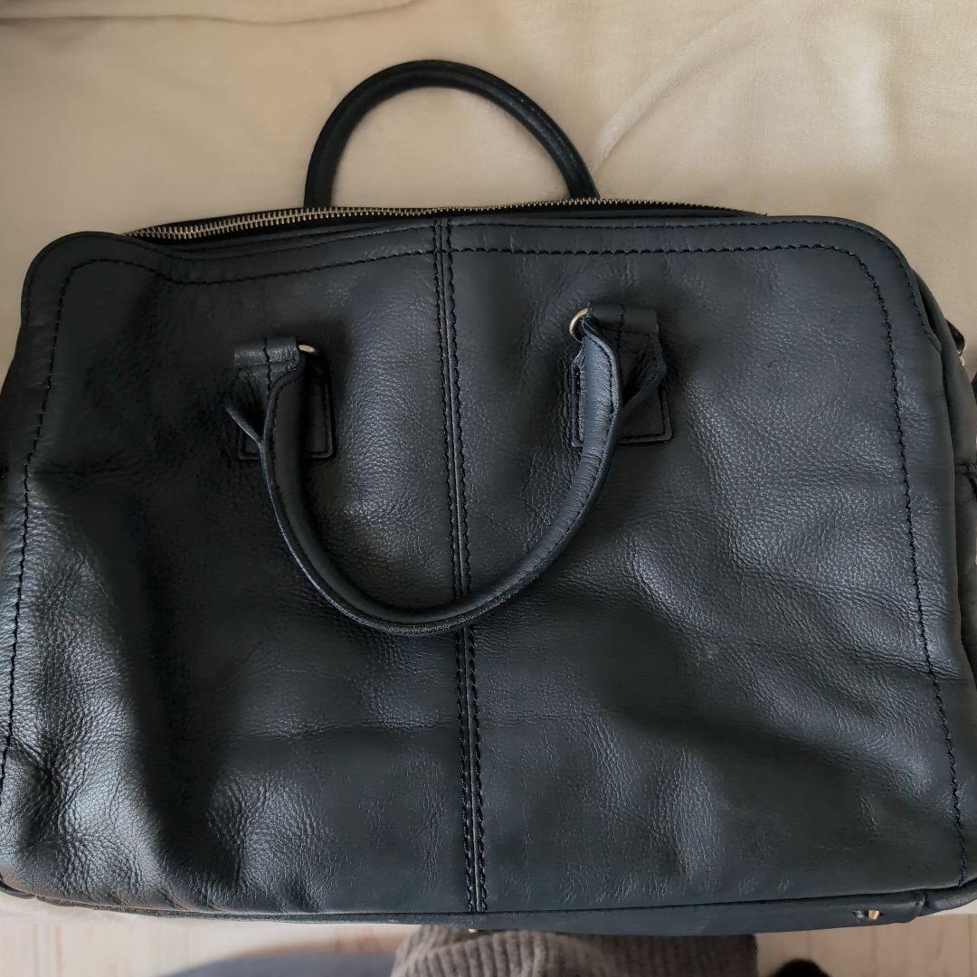 土屋鞄レザー ビジネスバッグ グレー