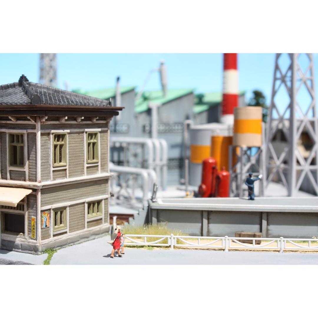 Nゲージ ジオラマ 「煙突のある街」 ジオコレ ストラクチャー 鉄道模型