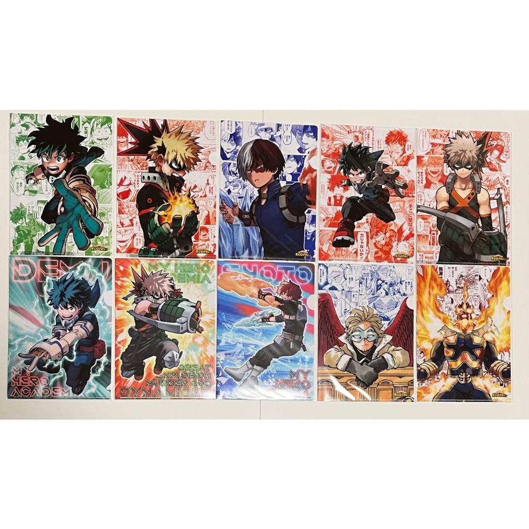 僕のヒーローアカデミア ミニクリアファイル　緑谷出久　爆豪勝己　轟焦凍　ホークス