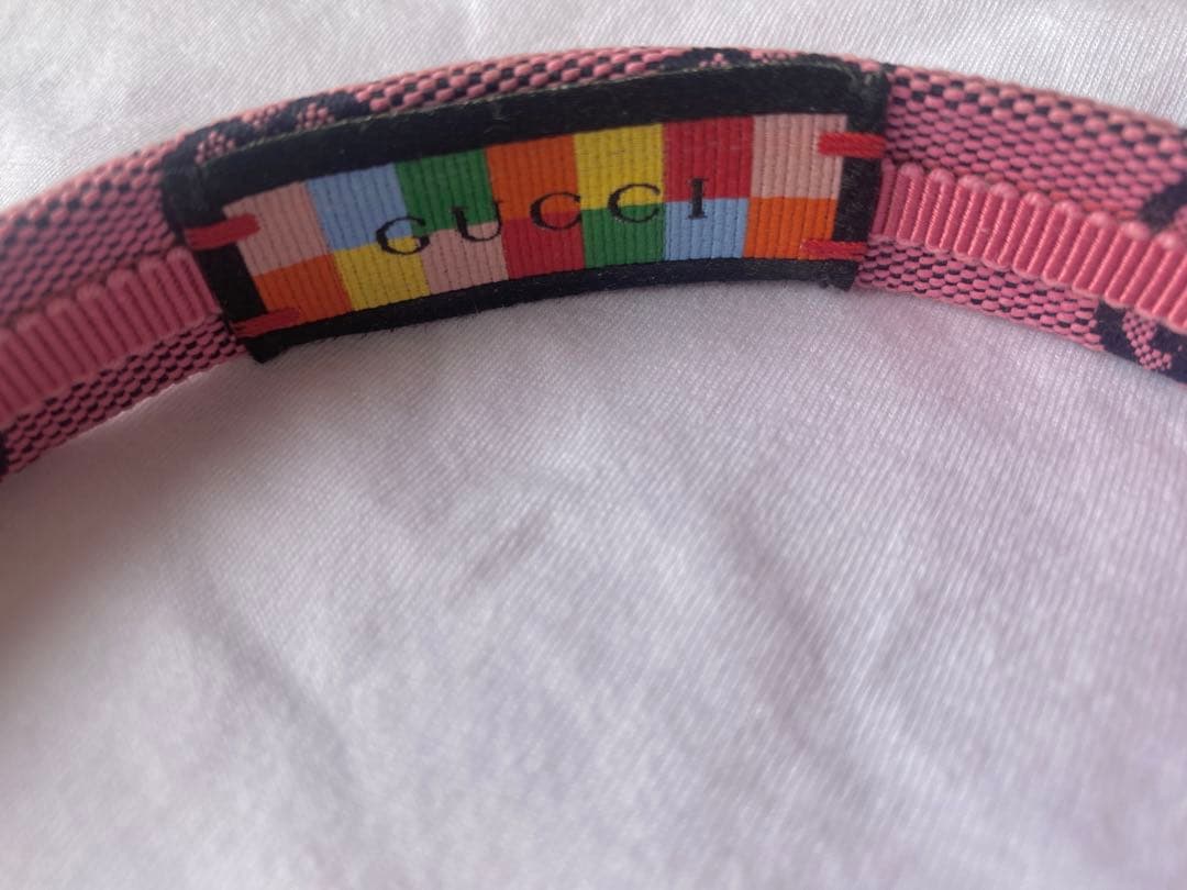 GUCCI GGロゴ カチューシャ　ピンク