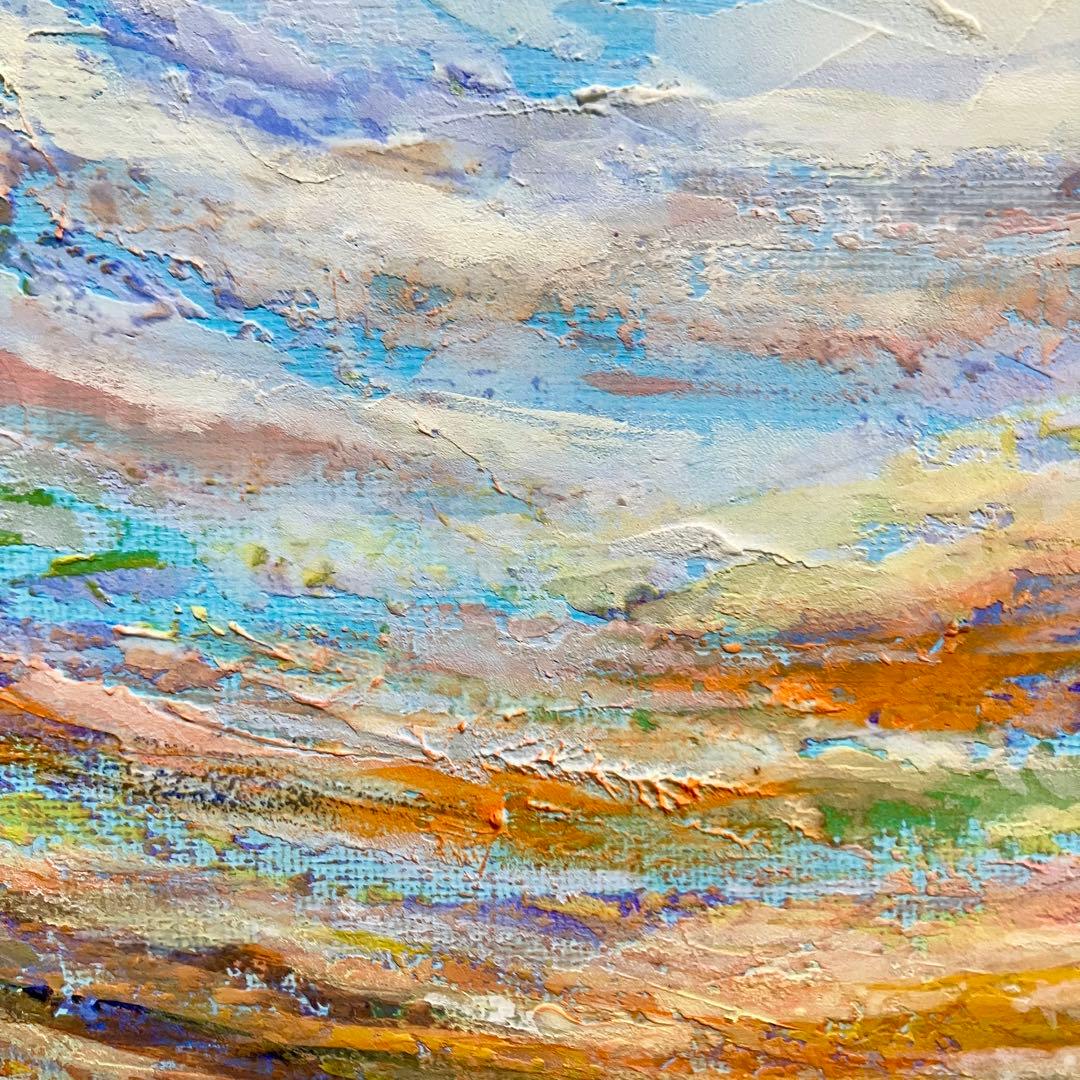 sunset＊絵画　原画　風景画　テクスチャーアート　海　夏　夕日　ハワイ　沖縄