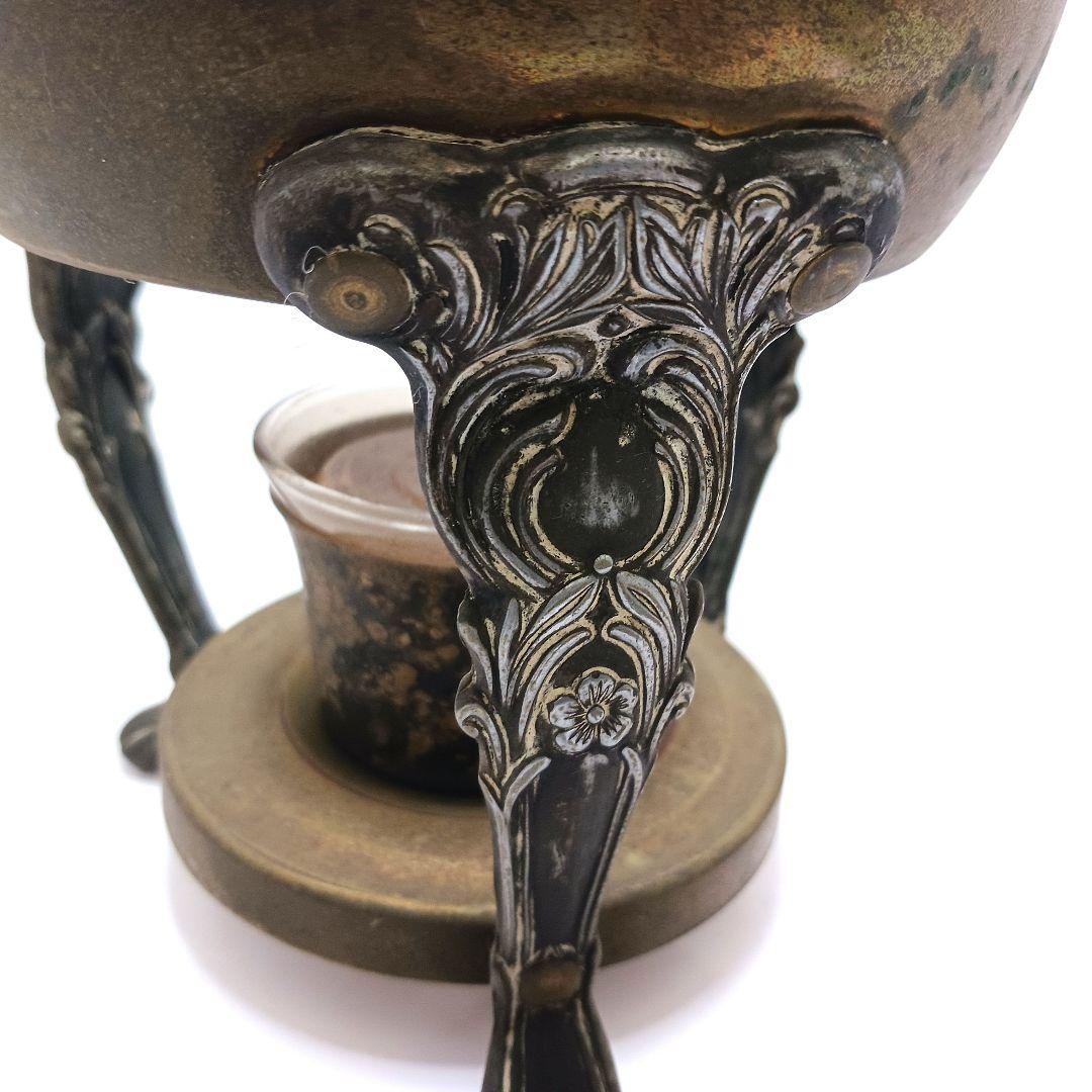 Y3122-85 時代物 フードウォーマー ウォーマーボウル 真鍮製