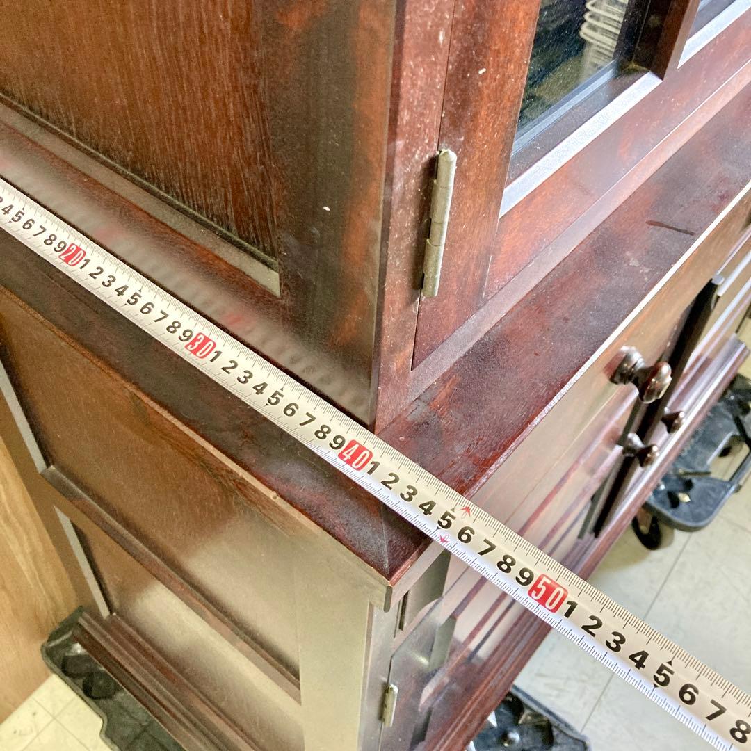 【良品】食器棚 ディスプレイ キャビネット収納棚 松本民芸家具