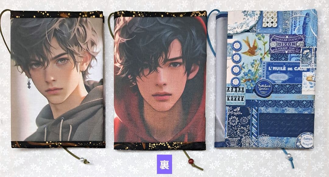 sa⑪ブックカバー、ポーチ