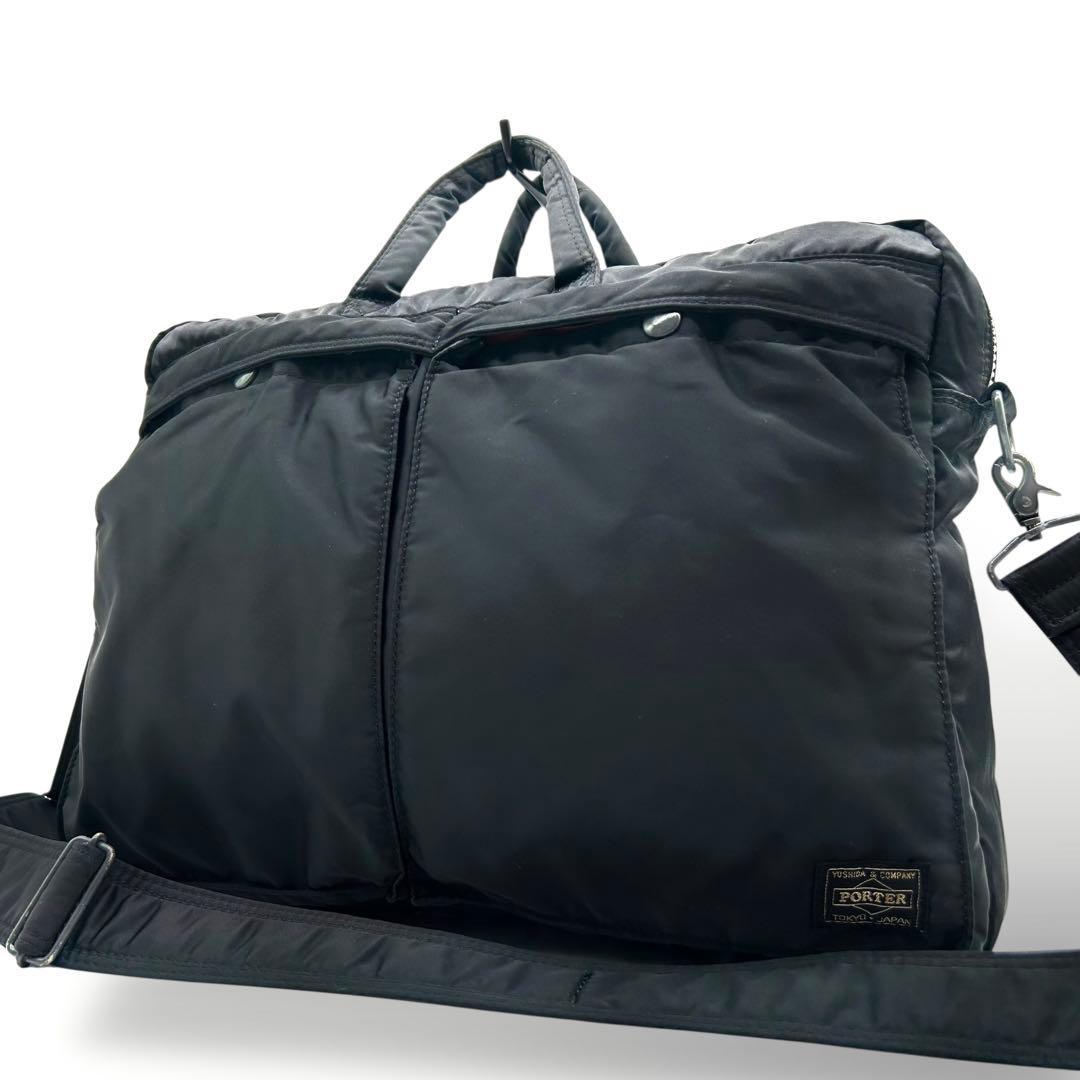 【美品】ポーター タンカー ブリーフケース 2way ナイロン ブラック