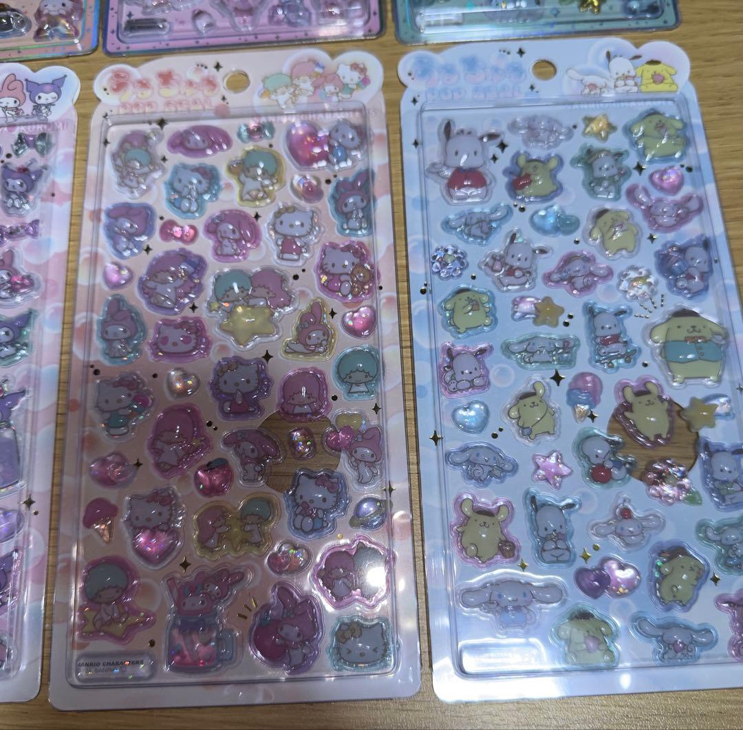 正規品 サンリオ うるちゅるPOPシール 8枚 マイメロ キティ ポチャッコ