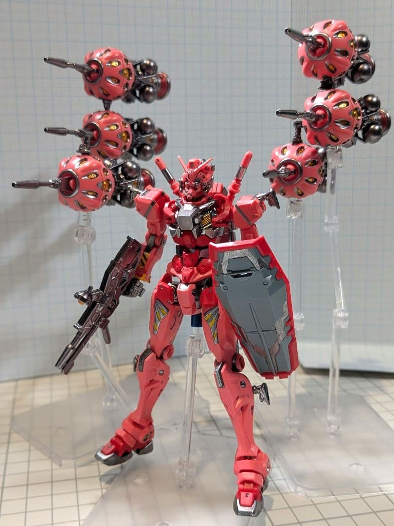 マ*海様 【塗装完成品】HG 赤いガンダム　ビット6個ver