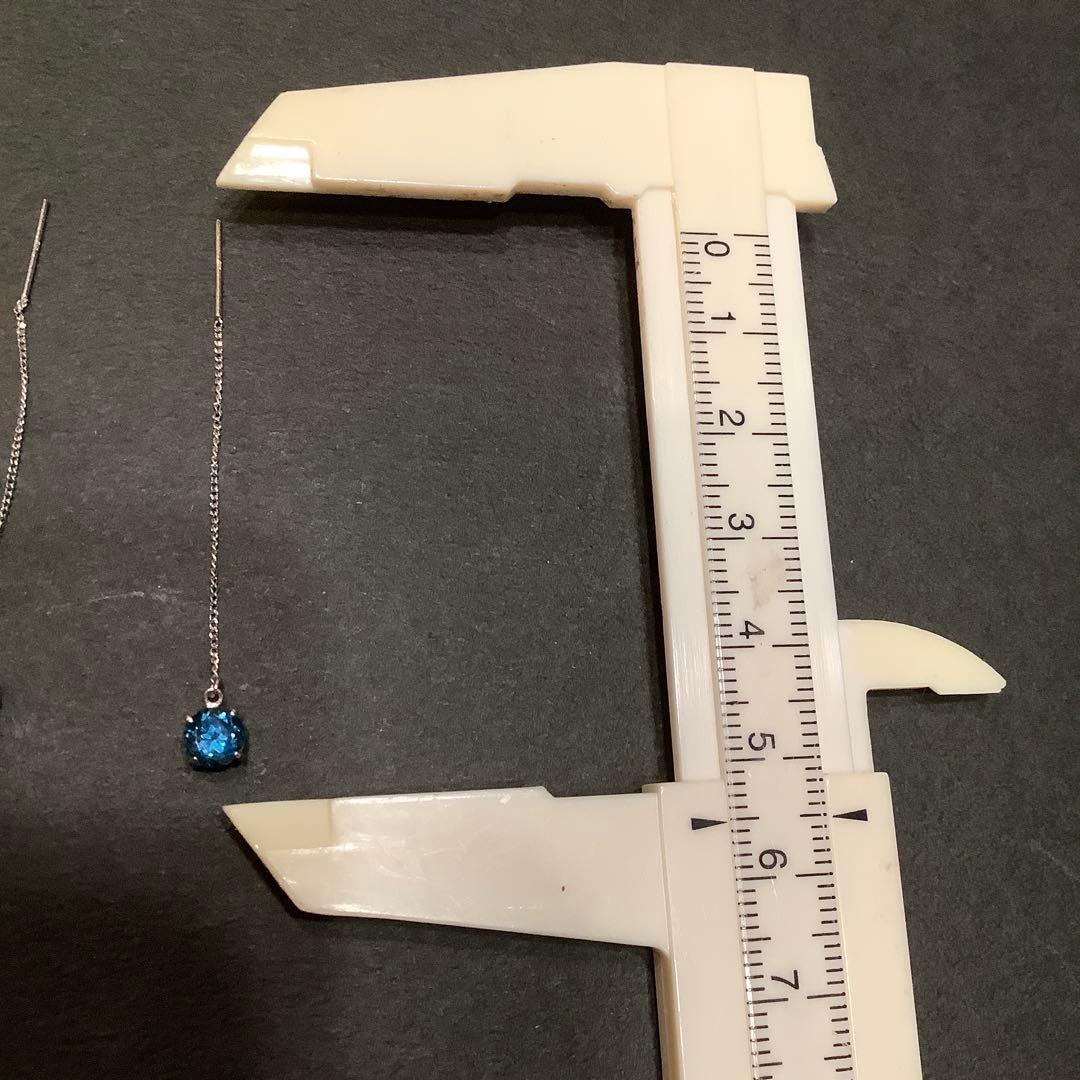 ツツミk10WGロンドンブルートパーズピアス