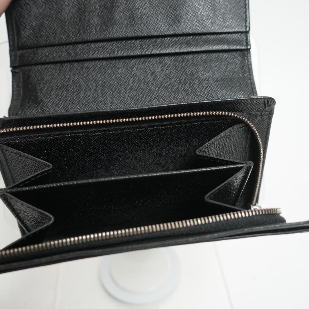【美品】ルイヴィトン エピ ノワール コンパクト財布 フラップ